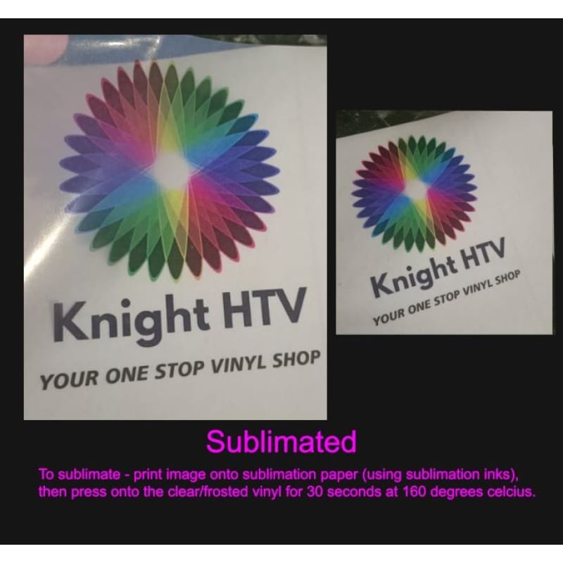 Printable Adhesive Vinyl - TRANSPARENT/FROST - Knight Heat Transfer Vinyl