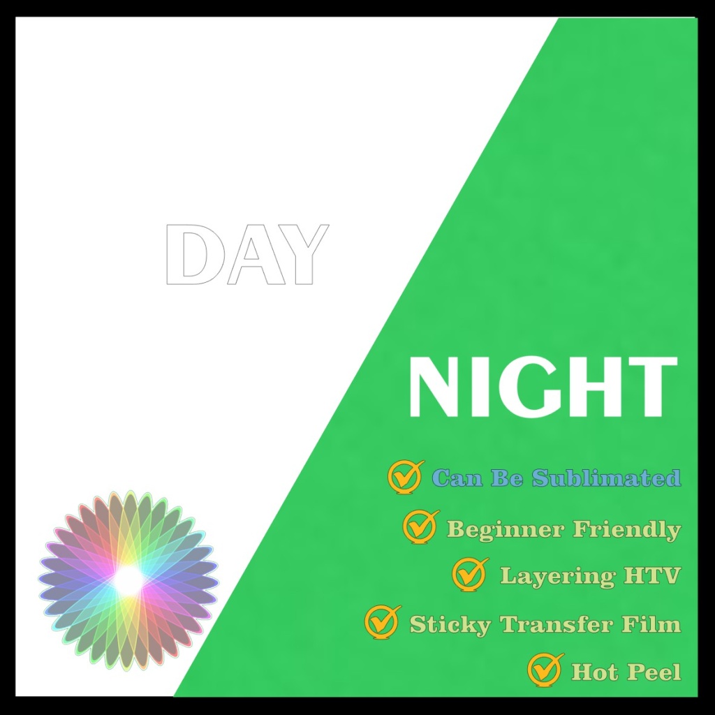 Glow In The Dark HTV - White / Green - Knight HTV