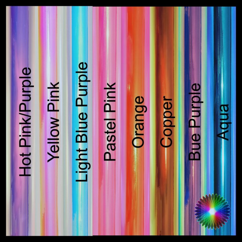holographic opal adhesive vinyl colour chart