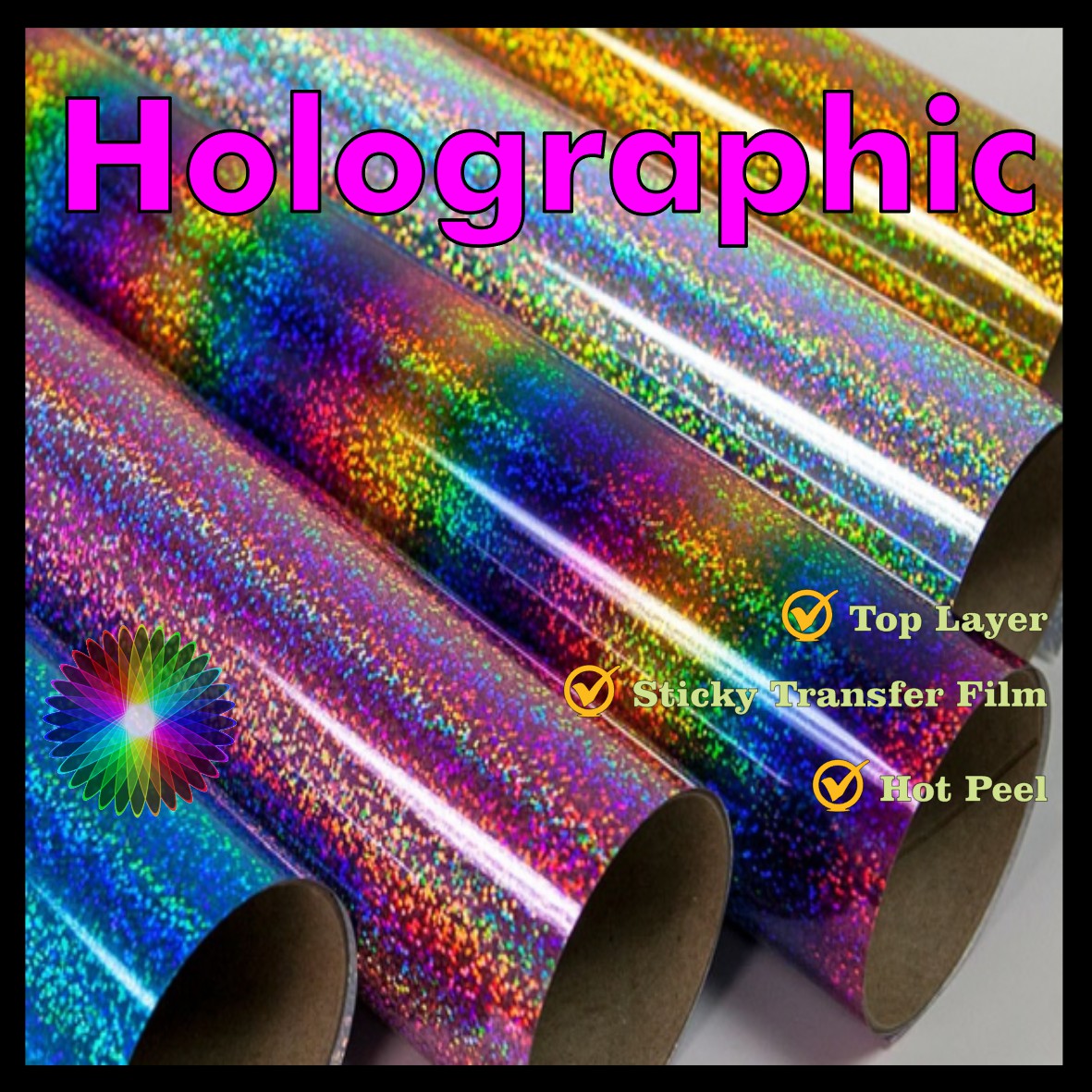 Holographic 6 Sheets - 10 x 12 - Knight HTV