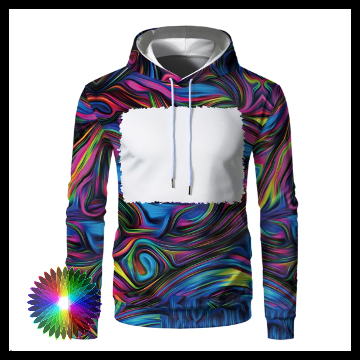Sublimation Blank Hoodie - Colour Swirl - Knight HTV