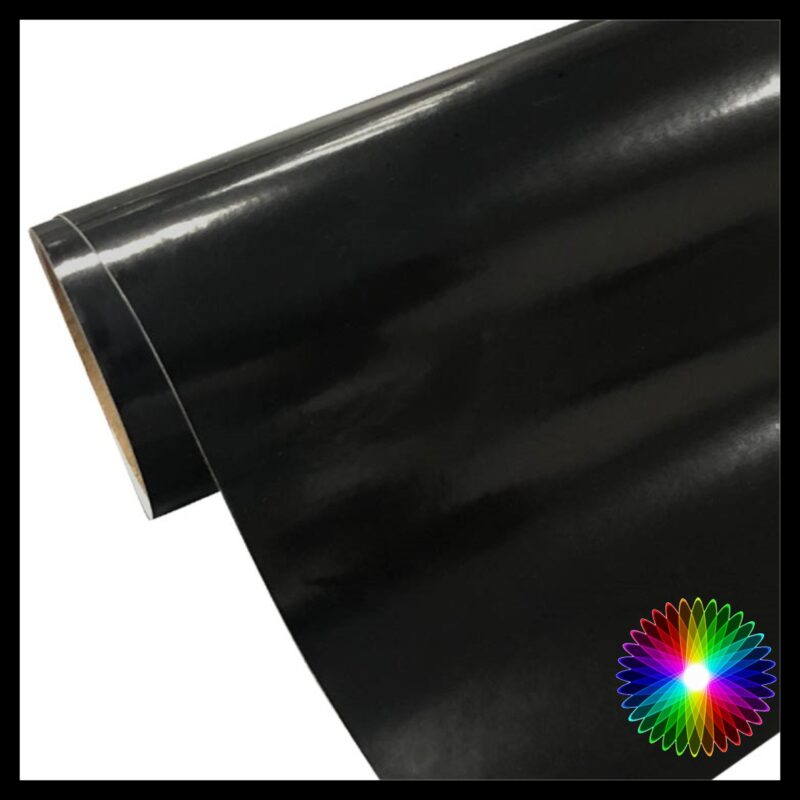 Craftables Black Vinyl sheets - Permanent, Adhesive, Glossy