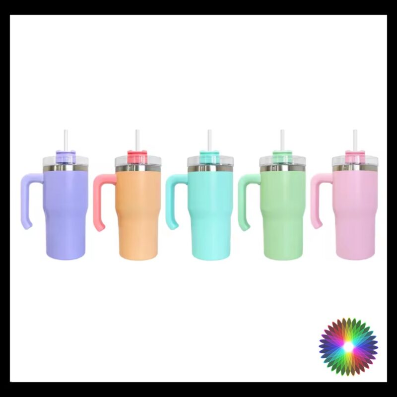 20oz Pastel Sublimation Student Tumblers with Handle