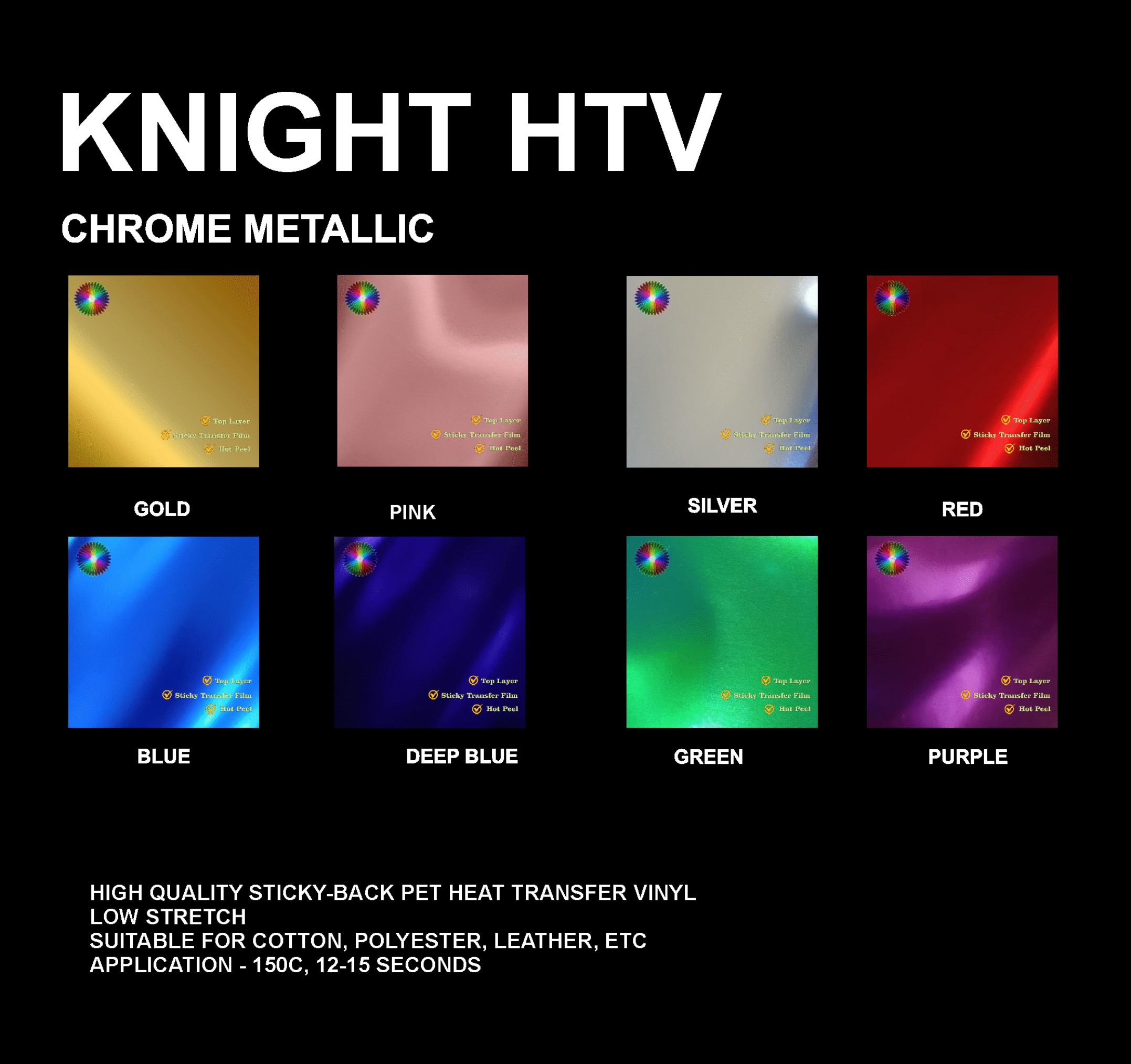 Chrome Metallic Heat Transfers