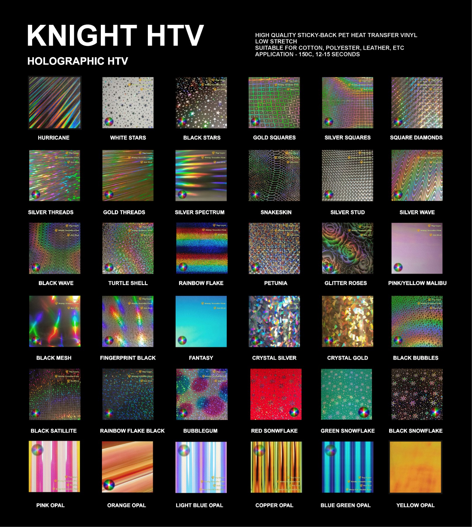 Holographic Iron On Transfers