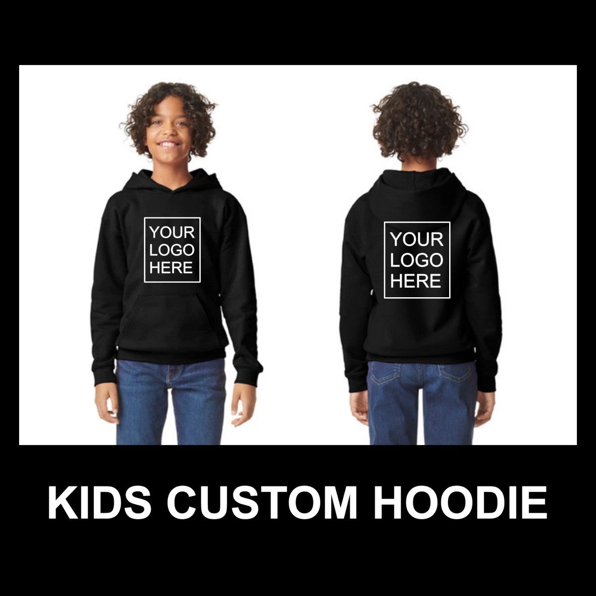 custom printed kids hoodie